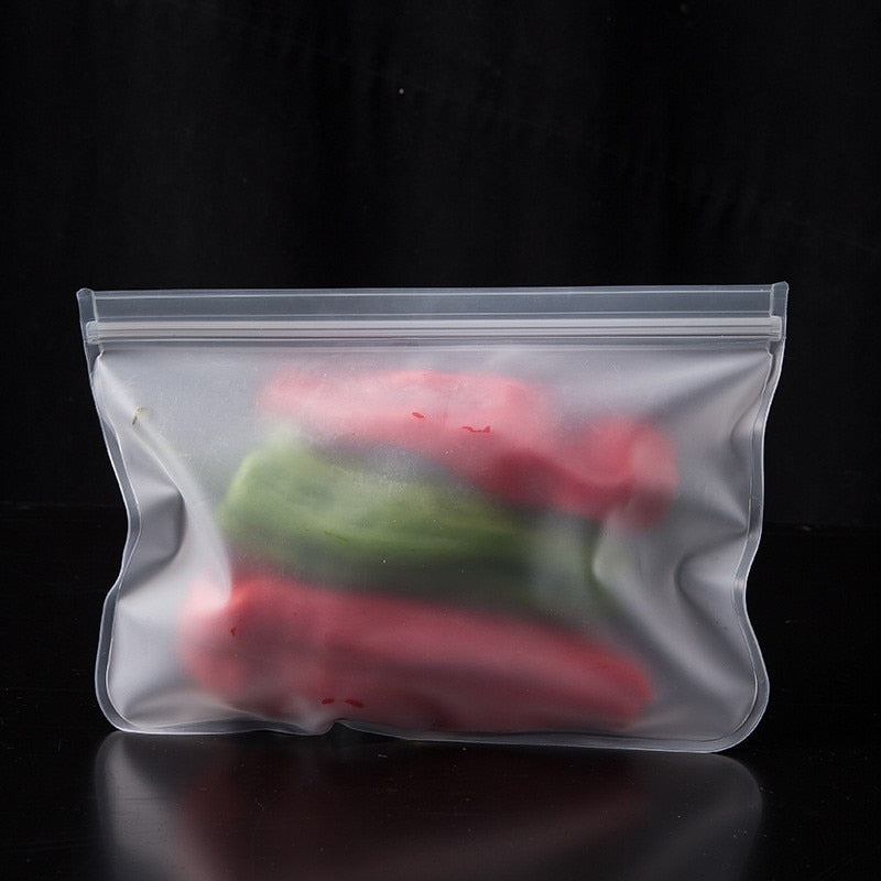 Saco de armazenamento de alimentos de silicone reutilizável