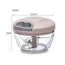 Picador de alho manual de 500/900 ml aço inoxidável