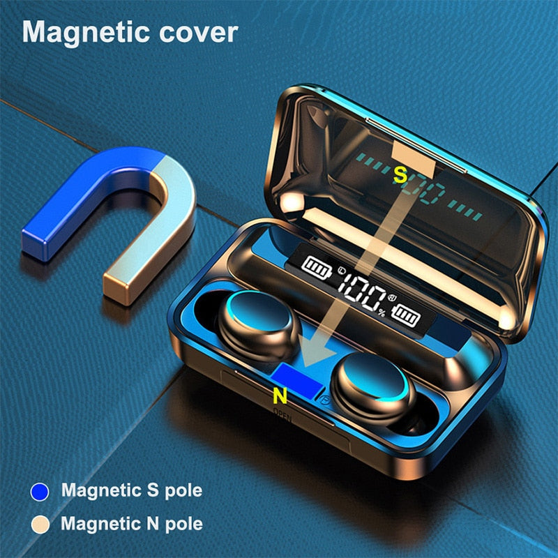 2022 NEW F9 upgrade TWS Bluetooth Earphones Wireless Headphone 9D Stereo Sports Waterproof Earbuds Headsets With Microphone