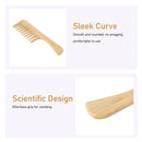 Bamboo Wide Tooth Comb with Handle Large Tooth Anti Static Curly Hair Shampoo Detangling Hair Comb Hair Comb Large Tooth Comb