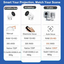 DITONG HY300 Plus Projector Android 4K 1280*720P Dual Wifi 300ANSI Video Cinema Outdoor Portable  home hd led HY300 Pro Projetor