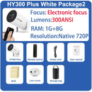 DITONG HY300 Plus Projector Android 4K 1280*720P Dual Wifi 300ANSI Video Cinema Outdoor Portable  home hd led HY300 Pro Projetor