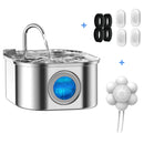 Fonte Automática Inox para Pets – 3,2L com Janela Visual