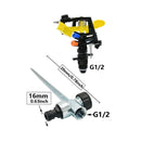 360 Degree Rotating Jet Sprinklers Double Outlet Rocker Nozzles1/2" Male Thread For Garden Farm Lawn Irrigation