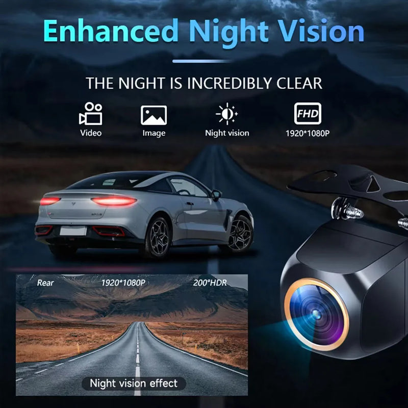 GcPaSr AHD 1920x1080P Car Rear View Camera 200° Fisheye Golden Lens Full HD Night Vision Vehicle back Car reversing Front Camera