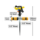 360 Degree Rotating Jet Sprinklers Double Outlet Rocker Nozzles1/2" Male Thread For Garden Farm Lawn Irrigation