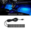 2 in 1 LED Car Neon Light Foot Light LED Interior Decoration Backlight Cigarette Lighter USB Atmosphere Lamp Vehicle Accessories