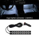 2 in 1 LED Car Neon Light Foot Light LED Interior Decoration Backlight Cigarette Lighter USB Atmosphere Lamp Vehicle Accessories