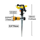 360 Degree Rotating Jet Sprinklers Double Outlet Rocker Nozzles1/2" Male Thread For Garden Farm Lawn Irrigation