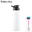1-3PCS Stylish Portable Stainless Steel  Sports Water Bottle Leisure Bike Riding Drinking Water Bottle Outdoor Sport Travel Cup
