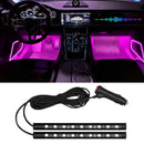 2 in 1 LED Car Neon Light Foot Light LED Interior Decoration Backlight Cigarette Lighter USB Atmosphere Lamp Vehicle Accessories