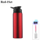 1-3PCS Stylish Portable Stainless Steel  Sports Water Bottle Leisure Bike Riding Drinking Water Bottle Outdoor Sport Travel Cup