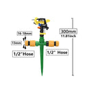 360 Degree Rotating Jet Sprinklers Double Outlet Rocker Nozzles1/2" Male Thread For Garden Farm Lawn Irrigation