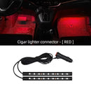2 in 1 LED Car Neon Light Foot Light LED Interior Decoration Backlight Cigarette Lighter USB Atmosphere Lamp Vehicle Accessories