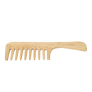 Bamboo Wide Tooth Comb with Handle Large Tooth Anti Static Curly Hair Shampoo Detangling Hair Comb Hair Comb Large Tooth Comb