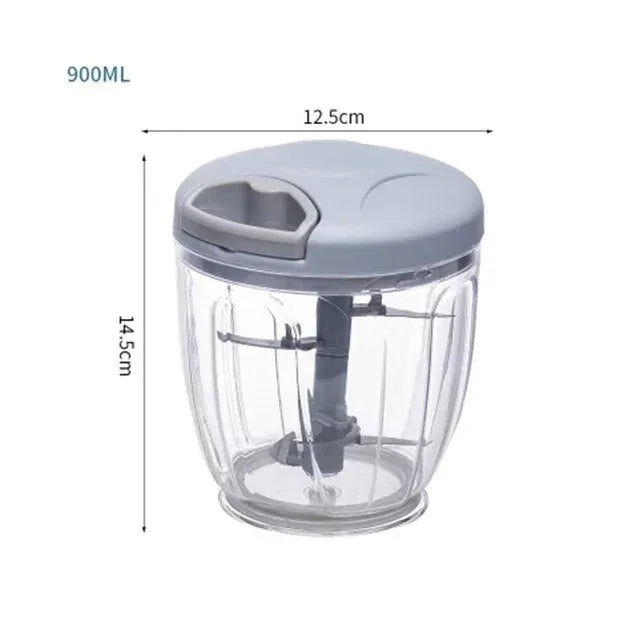 Picador de alho manual de 500/900 ml aço inoxidável