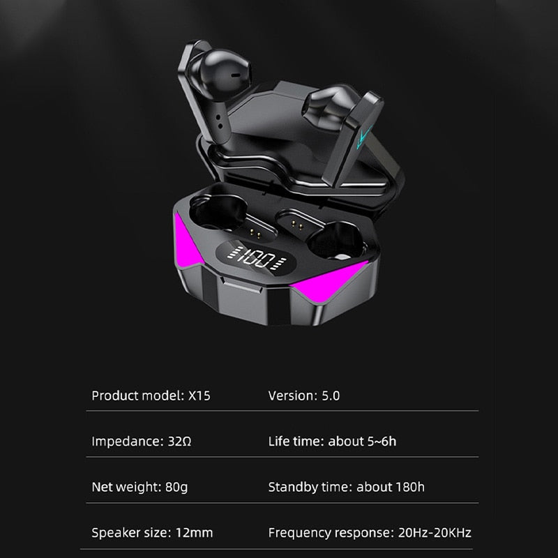 Fone Gamer Bluetooth X15 TWS