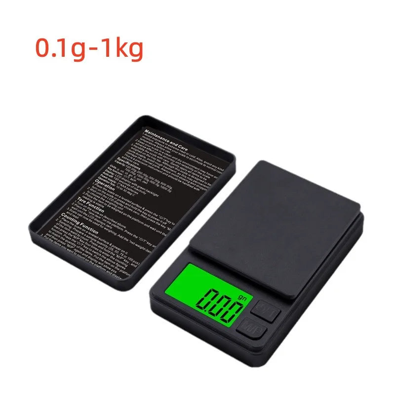 Mini balança digital de alta precisão 100/500g 0,01g