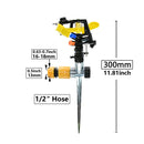 360 Degree Rotating Jet Sprinklers Double Outlet Rocker Nozzles1/2" Male Thread For Garden Farm Lawn Irrigation