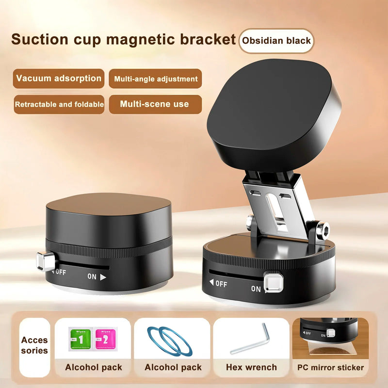 Suction Cup Magnetic Phone Holder Lazy Multi-functional Foldable Storage Holder Vacuum Suction Phone Holder