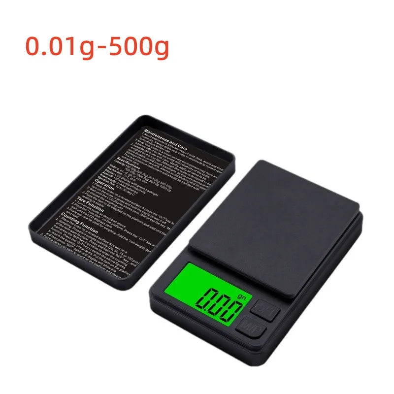 Mini balança digital de alta precisão 100/500g 0,01g