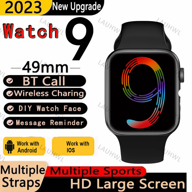 IWO Watch 9 Smart Watch Women Bluetooth Call Wireless Charging Message Reminder Sport Men Smartwatch For Apple Watch 9 Ultra