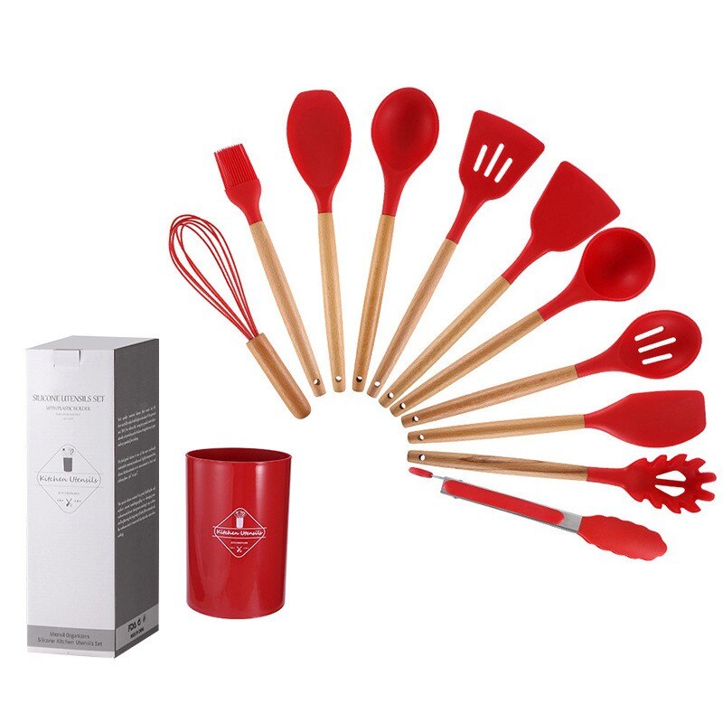 12Pcs Utensílios de Silicone Para Cozinha