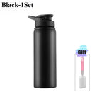 1-3PCS Stylish Portable Stainless Steel  Sports Water Bottle Leisure Bike Riding Drinking Water Bottle Outdoor Sport Travel Cup