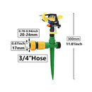 360 Degree Rotating Jet Sprinklers Double Outlet Rocker Nozzles1/2" Male Thread For Garden Farm Lawn Irrigation