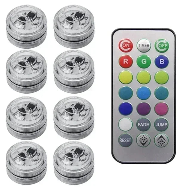 Wireless Adhesive LED Car Interior Ambient Light Remote Control Decor Auto Roof Foot Atmosphere Lamp Bicycle Tail Light