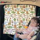 Suction Cup Curtain in The Car Window Sunshade Cover Cartoon Universal Side Window Sunshade UV Protection for Kid Baby Children