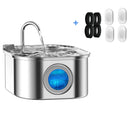 Fonte Automática Inox para Pets – 3,2L com Janela Visual