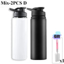 1-3PCS Stylish Portable Stainless Steel  Sports Water Bottle Leisure Bike Riding Drinking Water Bottle Outdoor Sport Travel Cup