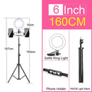 6-12" Selfie Ring Light Photography Led Rim 14 inch Lamp Tripod Stand Ringlight For Live Video Streaming