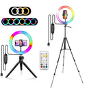 RGB Ring Light Lamp Ring Round With Remote Control For Smartphone Mobile Led Video Light Ring Make Youtube Photographic Lighting