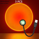 USB Sunset Sunset Ambiance Light Self Photography Light LED Rainbow Neon Night Light Projector Photography Wall Atmosphere Light
