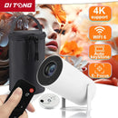 DITONG HY300 Plus Projector Android 4K 1280*720P Dual Wifi 300ANSI Video Cinema Outdoor Portable  home hd led HY300 Pro Projetor