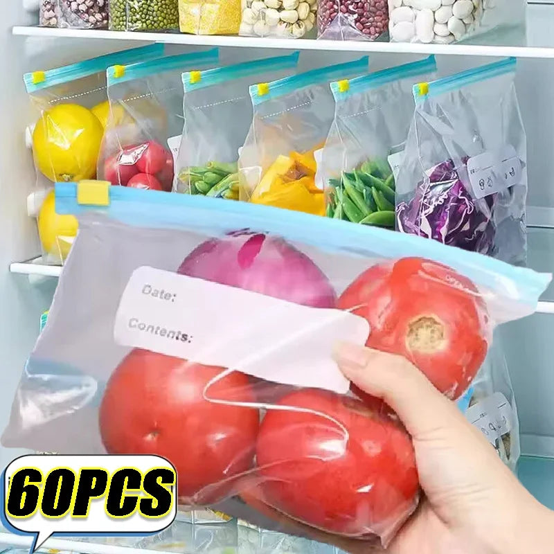 Bolsas Reutilizáveis ZipFresh – Armazenamento e Conservação de Alimentos