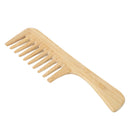 Bamboo Wide Tooth Comb with Handle Large Tooth Anti Static Curly Hair Shampoo Detangling Hair Comb Hair Comb Large Tooth Comb