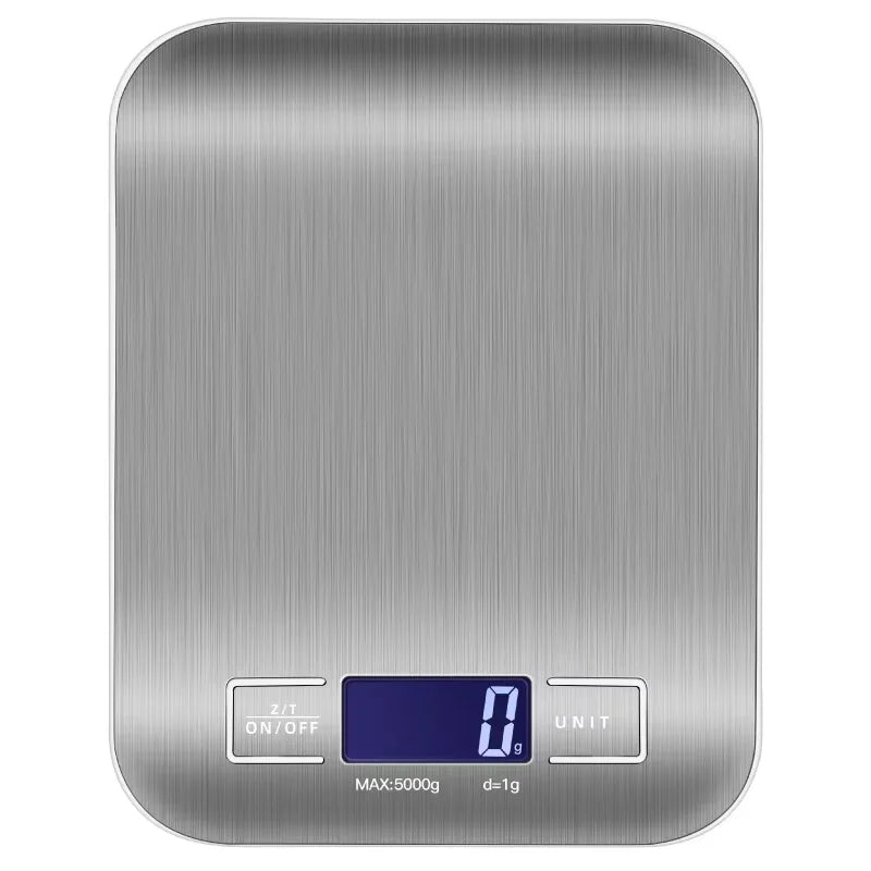 Balança digital elétrica multifuncional para cozinha de alimentos de 5 kg/1 g com visor LCD