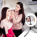 26cm 10 inch Led Ring Selfie Light Dimmable Photography Lighting Kit Usb Charge Lamp With Tripod For Live Video 120 Lamp Beads